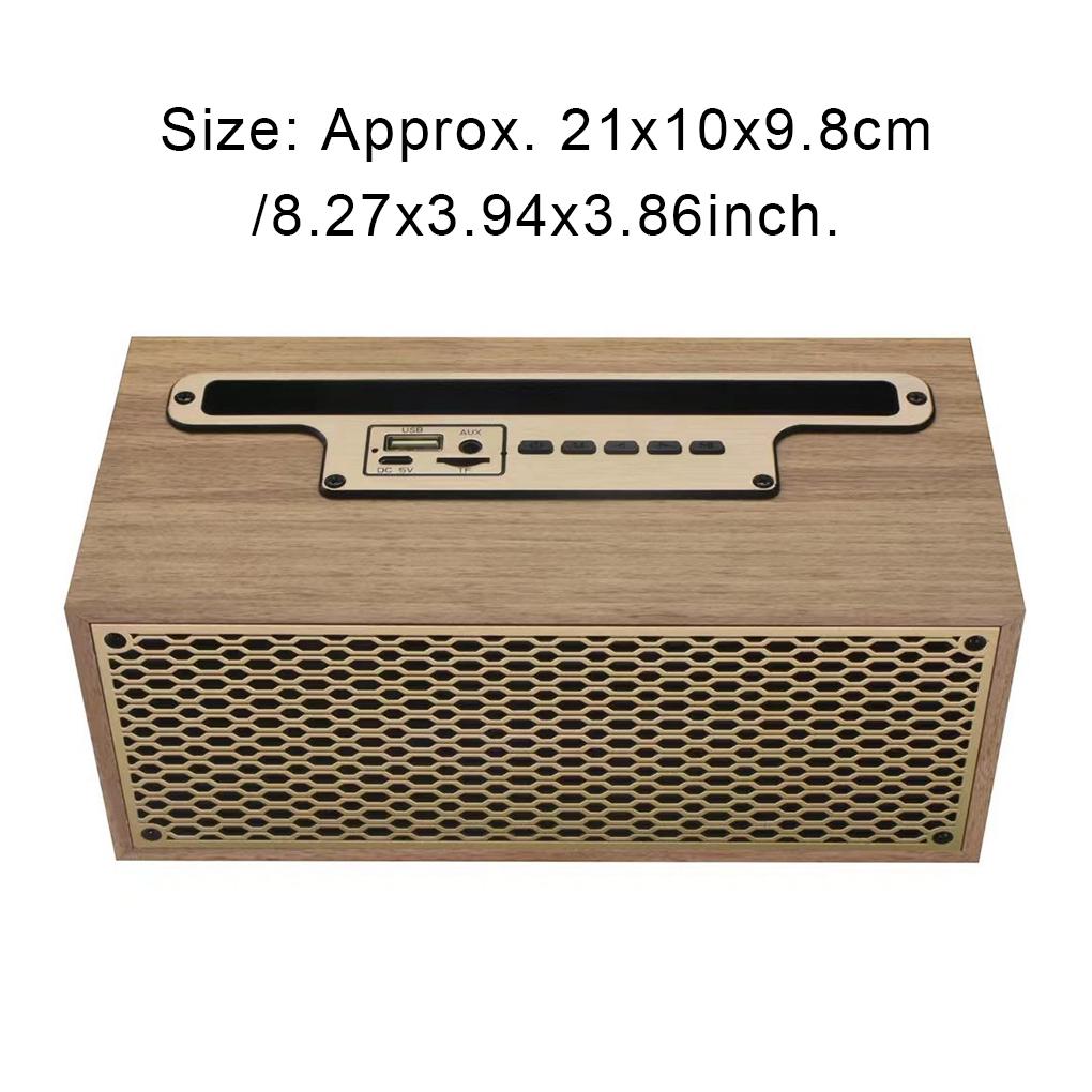 Loa Gỗ Phong Cách Vintage Hộ Gia Đình Loa Siêu Trầm Đài Phát Thanh DC 5V USB FM Máy Tính Loa Mini Có Giá Đỡ Điện Thoại màu Nhật Ký Color: Log color