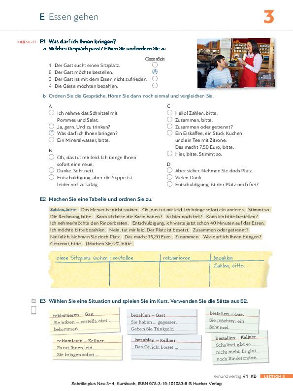 Schritte plus Neu 3+4: Deutsch als Zweitsprache für Alltag und Beruf / Kursbuch: Niveau A2