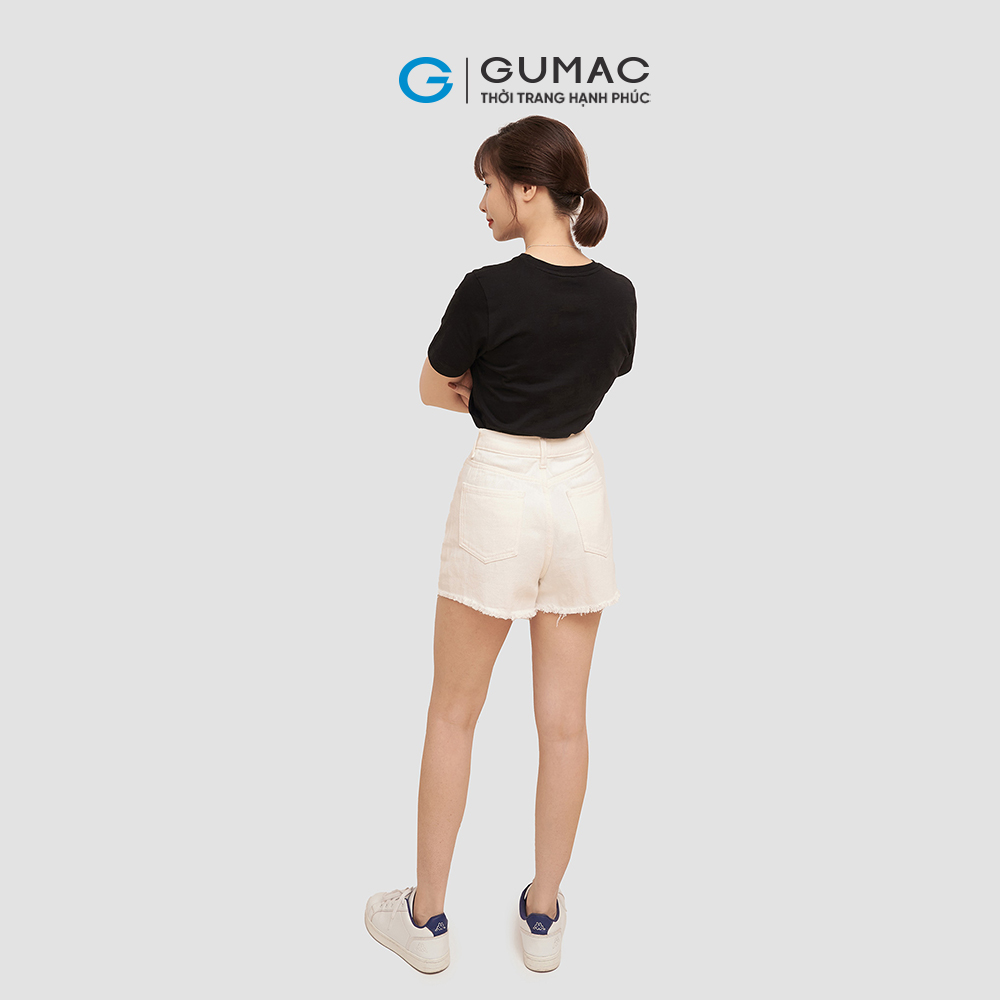 Áo thun nữ GUMAC ATC06063 tay ngắn in chữ