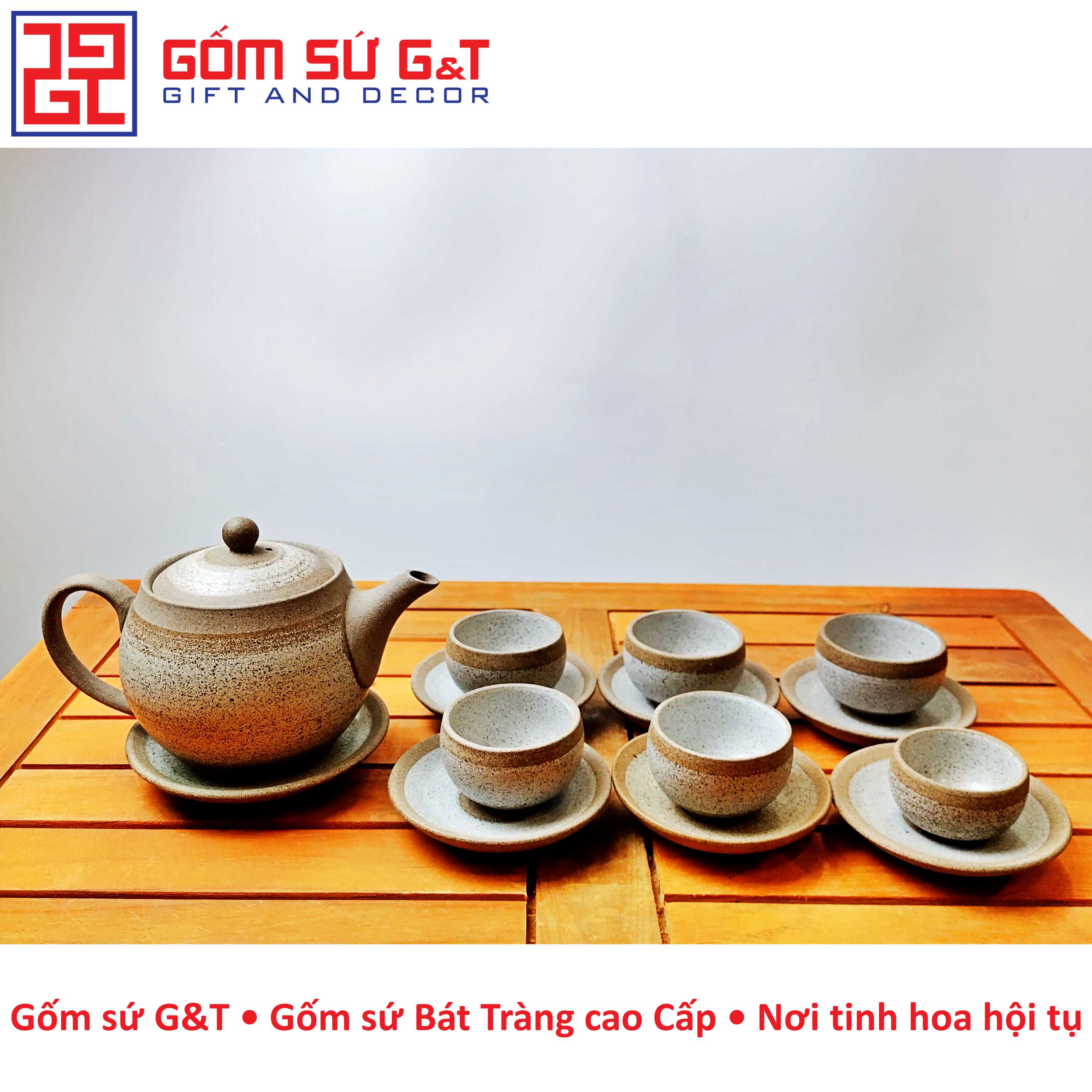 Bộ trà hồng sa dáng bưởi Gốm Sứ G&amp;T