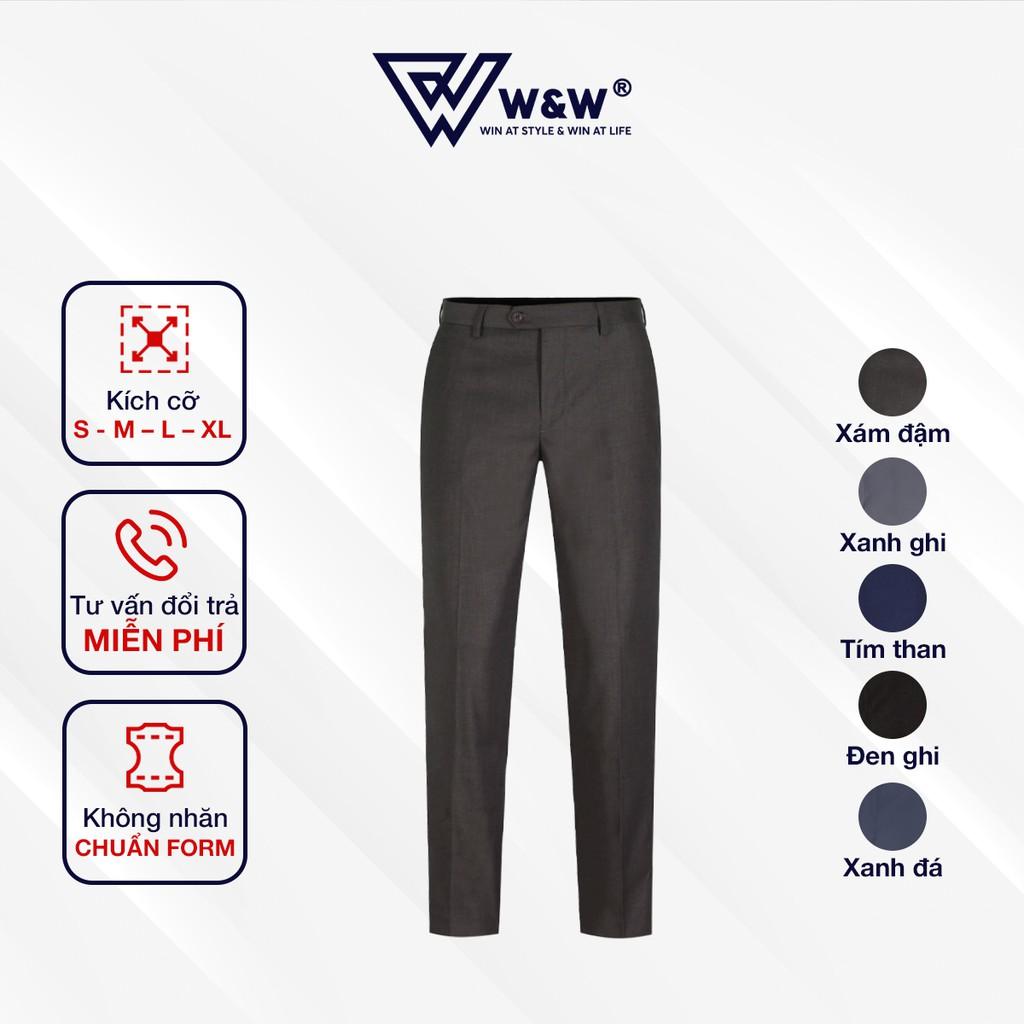 Quần Tây Nam W&amp;W Dáng Slim Fit Chất Vải Cao Cấp, Bền Màu, Mềm Mại, Thông Thoáng, Chuẩn Form Ngay Cả Khi Giặt Máy WLP10