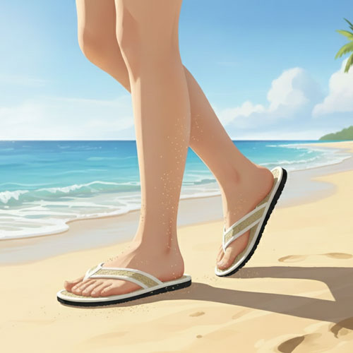 Dép cỏ bàng viền trắng Hương Quế – DCQ-99