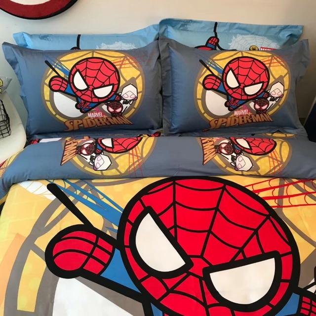 Set Cotton 3D Disney Hàng Nhập Khẩu Cao Cấp 4 Món Mẫu Người Nhện Vàng 1