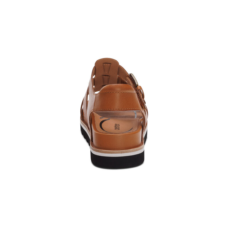 Giàyl sức khỏe nữ Aetrex Romy Ginger - sandal đế đệm nâng vòm cho bàn chân bẹt