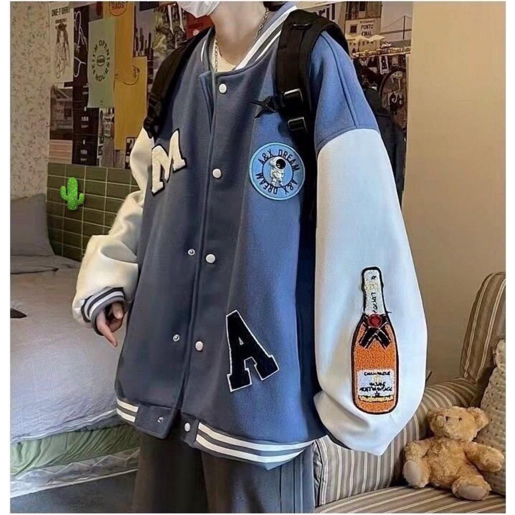 Áo Khoác Bomber A&X Dream in phối siêu cá tính form Unisex Chất Nỉ Bông