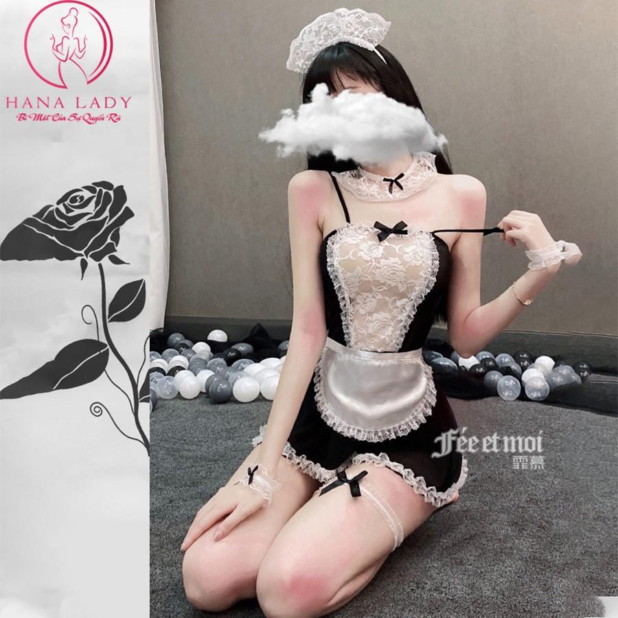 Đồ ngủ cosplay sexy hầu gái anime quyến rũ gợi cảm siêu mỏng xuyên thấu CP158