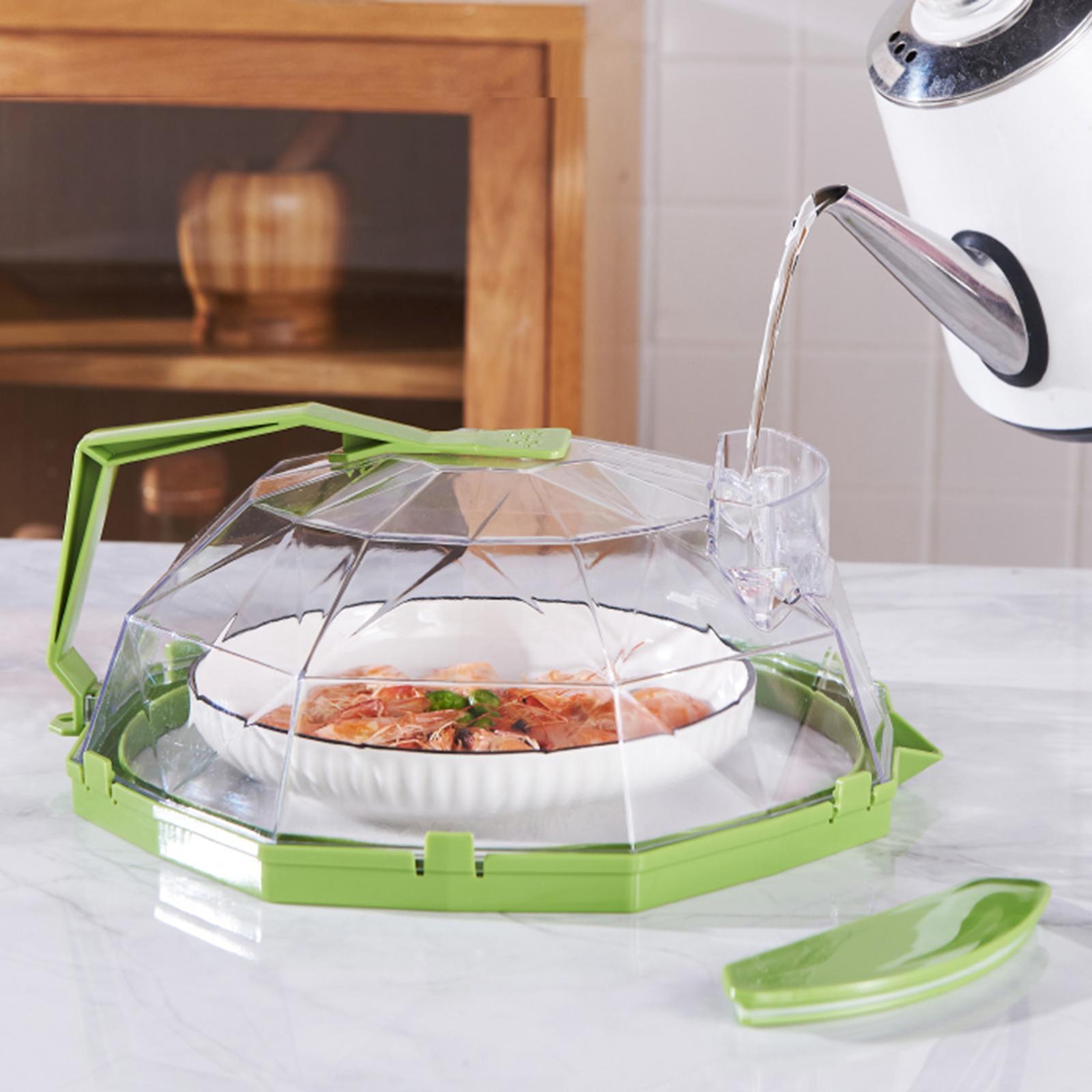 Microwave cover Lid with Water Storage Tank Top Easily Tidy and Clean