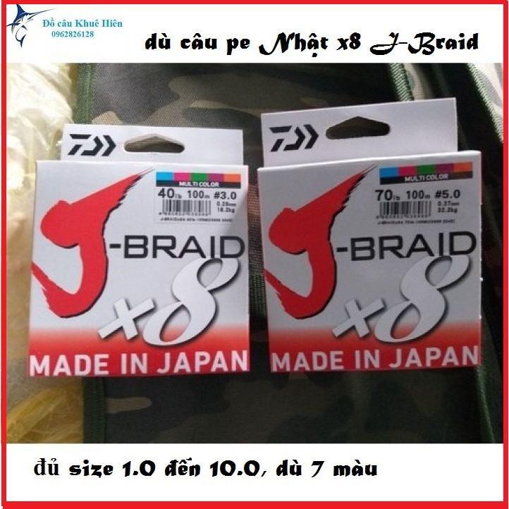 dây dù câu cá dây dù câu cá J braid x8