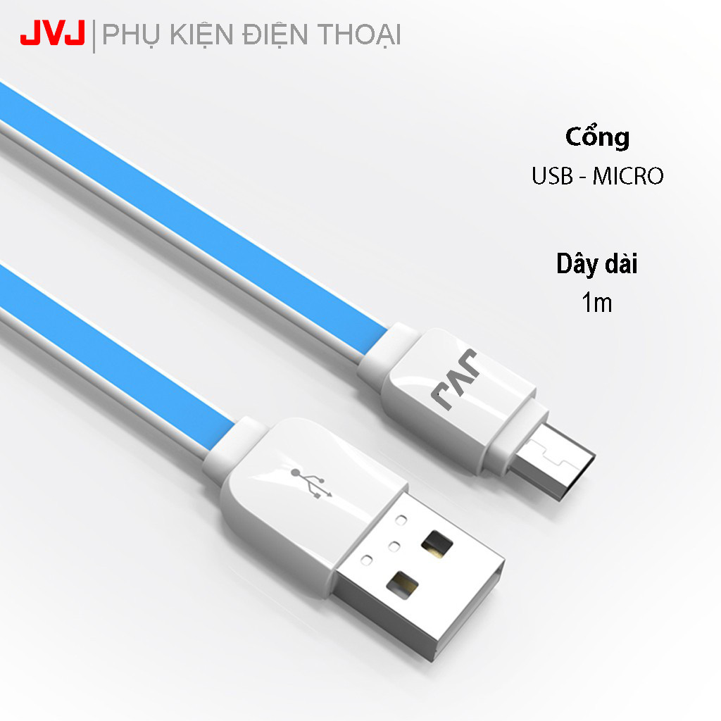 Cáp sạc nhanh JVJ SA-21 Lightning/Micro USB/Type-C cho các dòng máy iPhone, Android