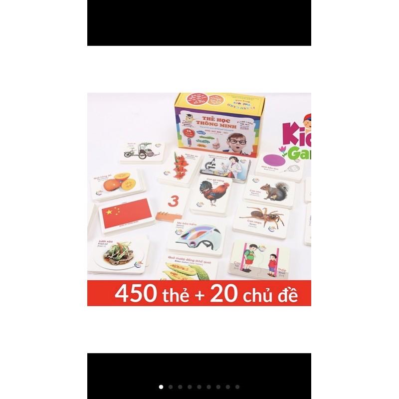 - Bộ thẻ học thông minh cho bé - 450 thẻ với 20 chủ đề - Tặng kèm 2 quà hấp dẫn