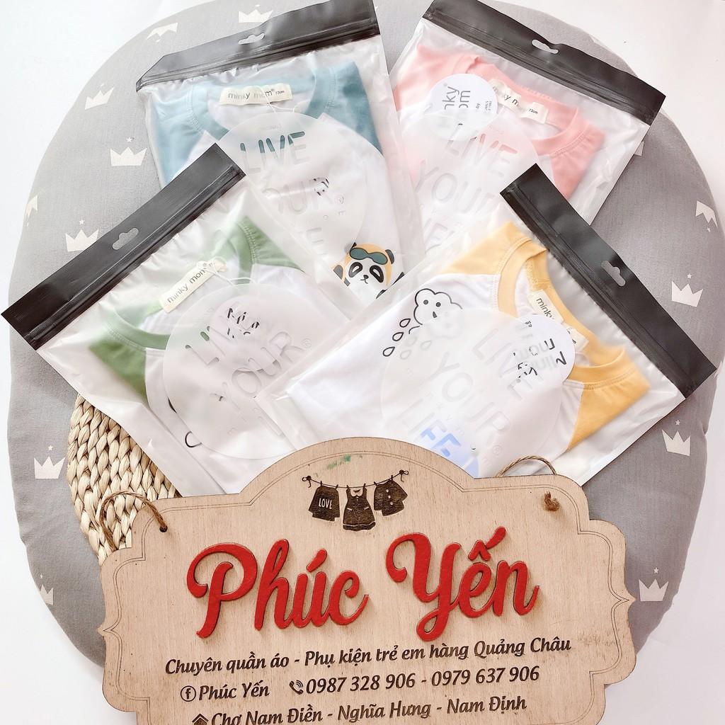 Bộ Dài Tay Cotton 100 % Minky Mom In Họa Tiết Động Vật Thú Lướt Ván_super Sale ( 7-19kg) (1327
