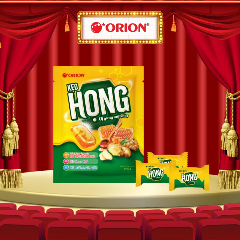 Kẹo ngậm HỌNG vị GỪNG MẬT ONG gói 87.5G