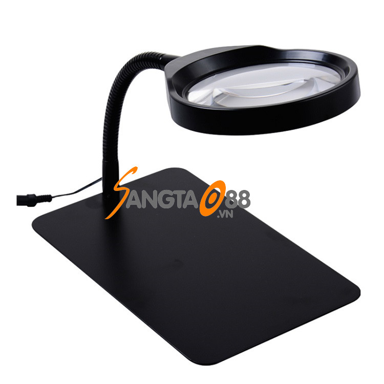 Kính lúp để bàn có đèn 10X-125mm đọc sách, làm nghiên cứu đa năng cao cấp H36