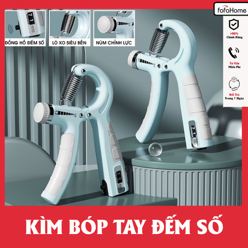 Kìm Bóp Tay Kìm Tập Cơ Tay Dụng Cụ Tập Gym Tại Nhà Điều Chỉnh Lực 5-60kg Có Đếm Số Tự Động Giao Màu Ngẫu Nhiên