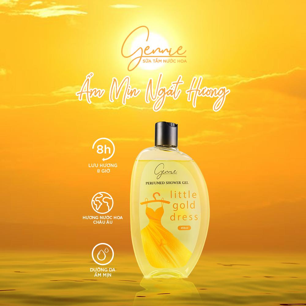 Sữa Tắm Nước Hoa Gennie Little Gold Dress Shower Gel Phóng Khoáng và Sôi Nổi 450ml