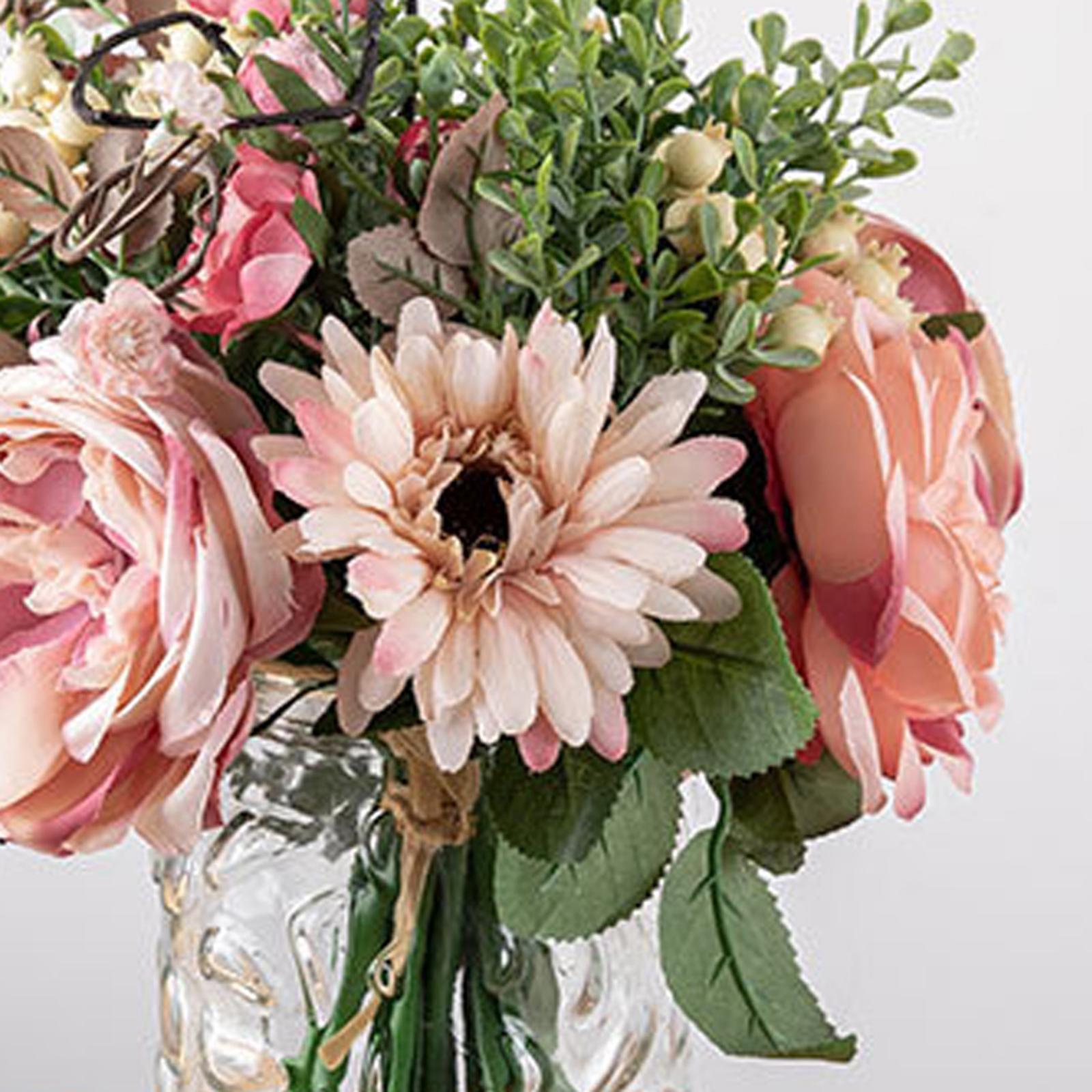 Artificial Flowers Bouquet Wedding Flowers for Centerpieces Desktop Garden