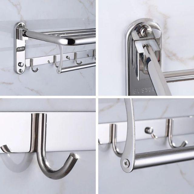 Giàn vắt khăn 2 tầng INOX 304 cao cấp Model 08