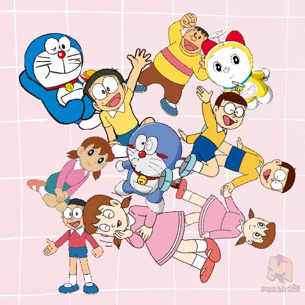 Miếng Dán Stickers In Hình Truyện Doraemon