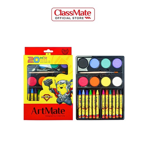 Bộ Màu Sáp và Màu Nước ARTMATE gồm 20/30 màu AM-CW101/CW102