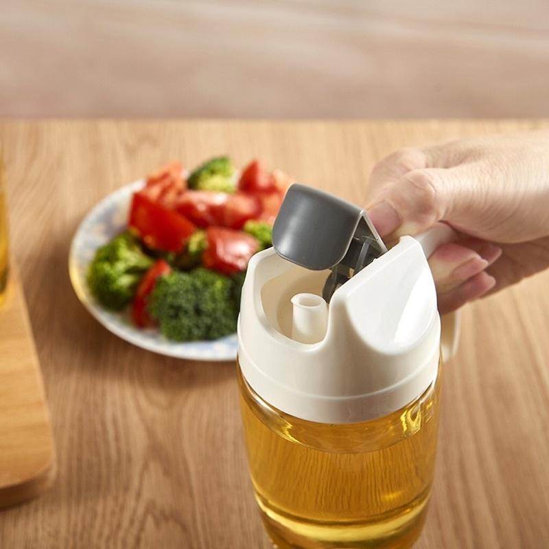 Bình Đựng Dầu Ăn Nước Mắm - Xì Dầu Tự Động Đóng Mở Nắp