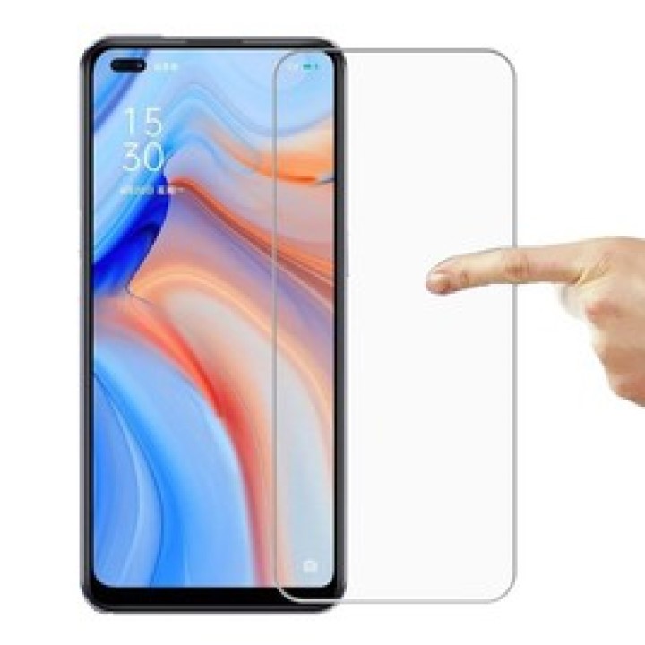 Kính Cường Lực cho Oppo Reno 4 Nhám Chống Vân Tay/ Full Màn Hình/ Không Viền Màu