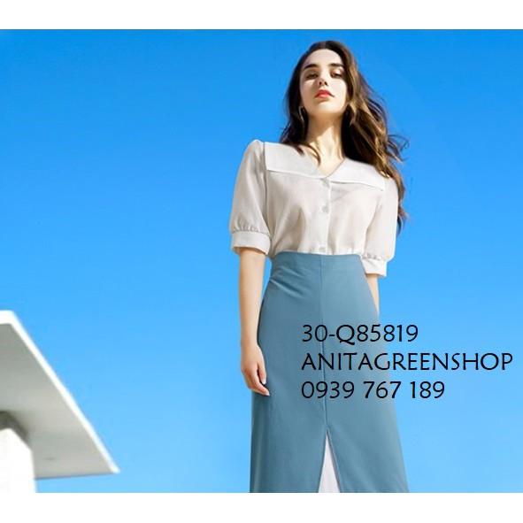 Q85819 ÁO SƠ MI CỔ BẺ CÔNG SỞ
