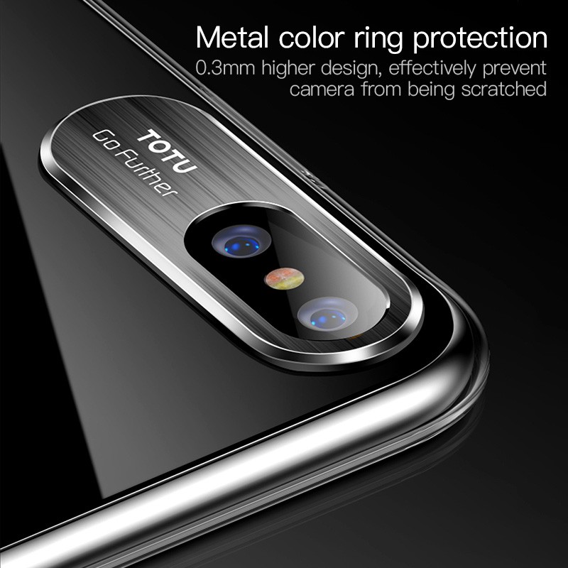 Ốp lưng chống sốc cho iPhone XS Max trang bị viền nhôm bảo vệ camera Hiệu Totu Sparkling - hàng chính hãng