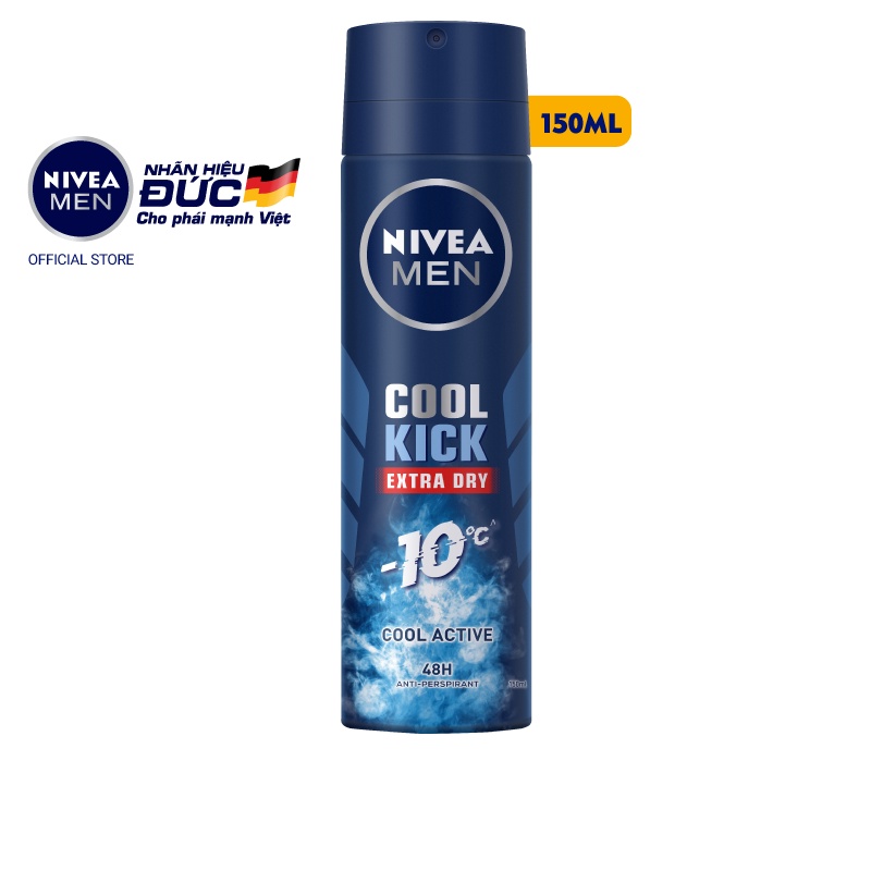 Xịt Ngăn Mùi NIVEA MEN Cool Kick Mát Lạnh - 82883