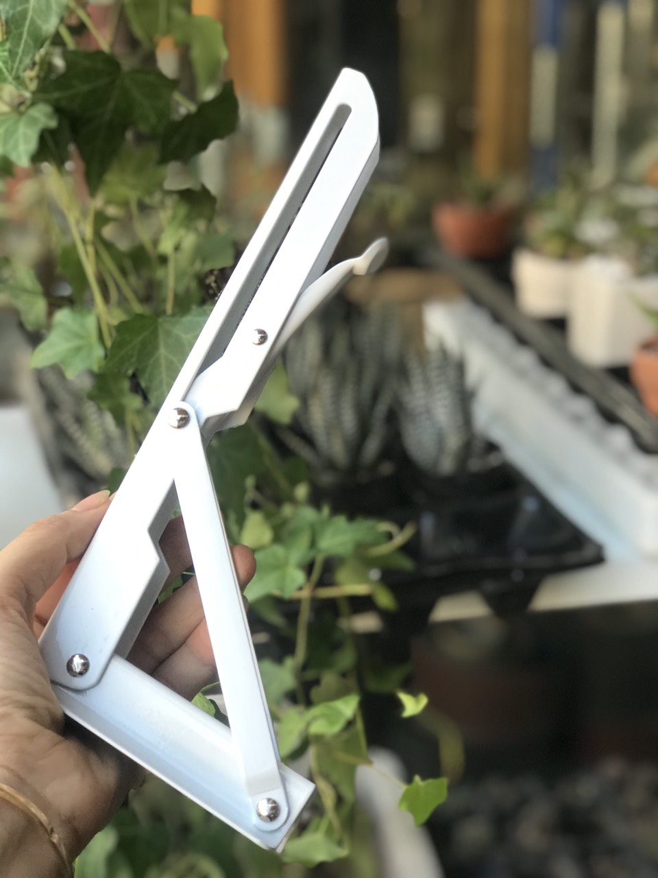 Bộ 2 Ke gấp gọn thông minh 25cm mạ sơn tĩnh điện