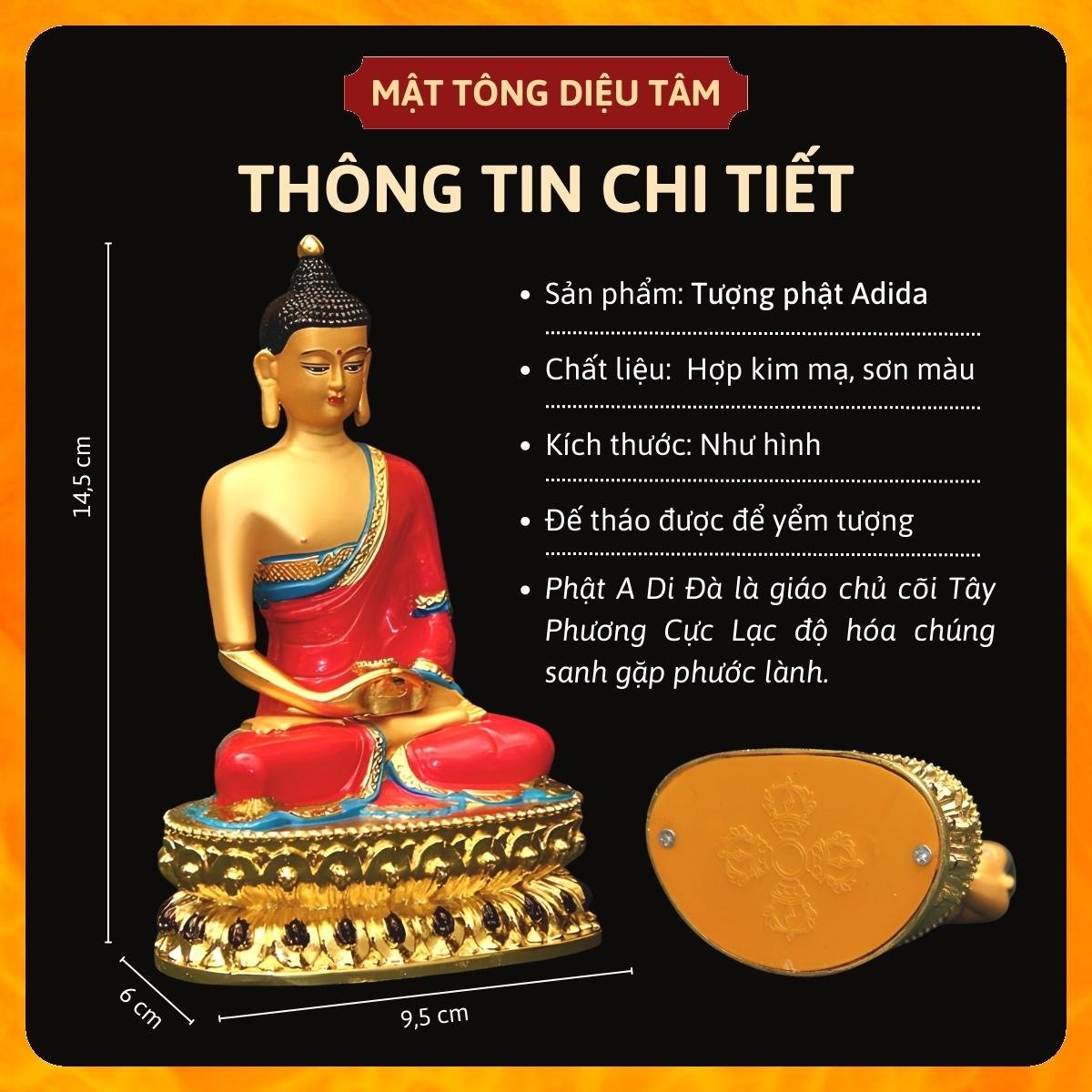 Hình ảnh Tượng phật a di đà thờ cúng mật tông Tây Tạng , tượng phật để ô tô