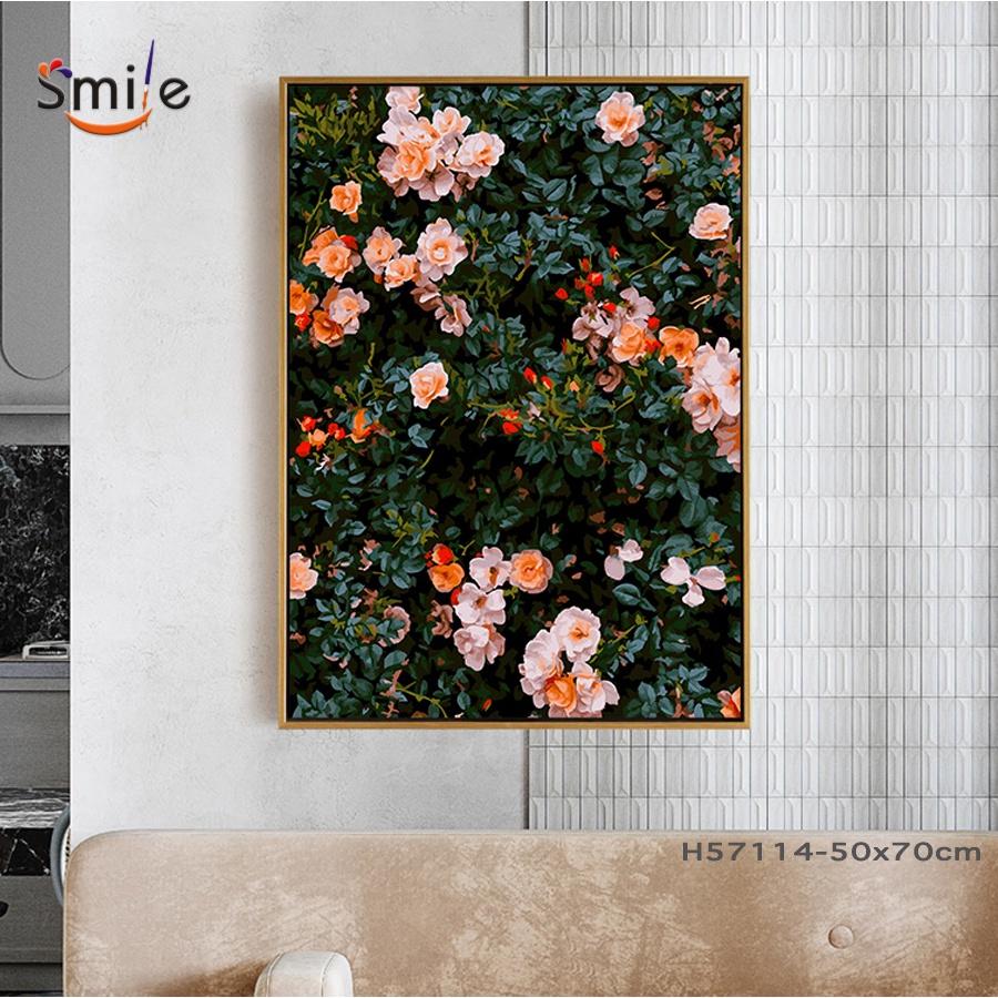 Tranh số hoá Smile FMFP dàn hoa hồng đã căng khung 50x70cm H57114