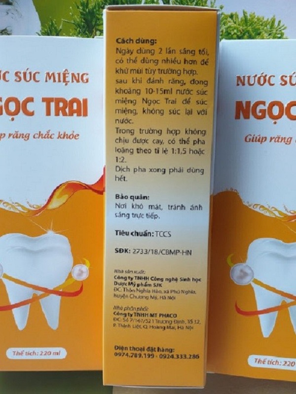 [COMBO 3 CHAI] NƯỚC SÚC MIỆNG NGỌC TRAI- GIÚP RĂNG CHẮC KHỎE