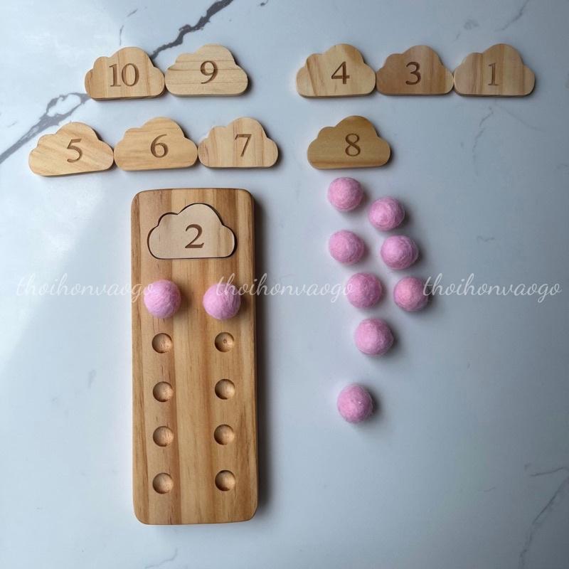 Bộ học số đám mây Montessori / công cụ học toán