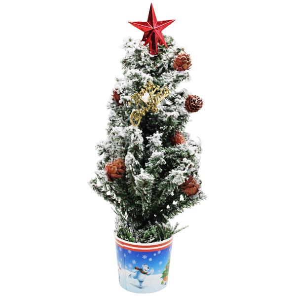 Cây Thông Mini Hai Chiều Phủ Tuyết - Trang Trí Noel 38 cm - Chaang Chiia LP-M3-HS