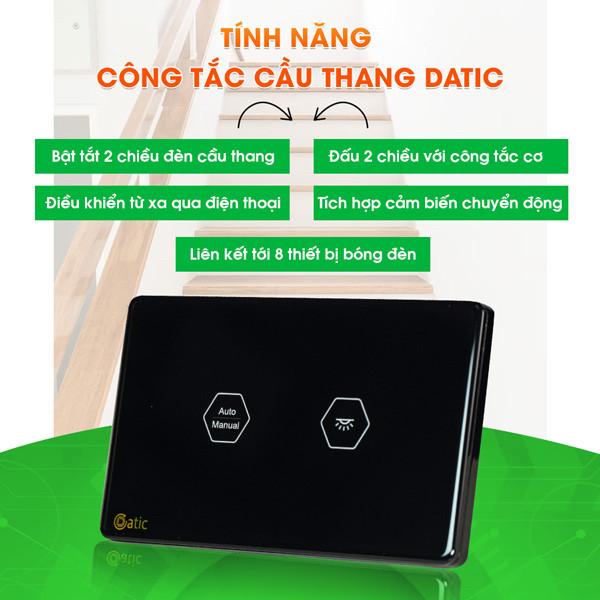 Công Tắc Cầu Thang Wifi Hunonic Datic Liên Kết Đảo Chiều Không Cần Mạng Internet