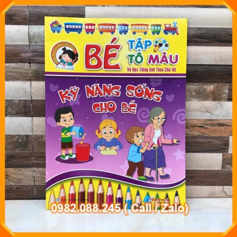 Bé tập tô màu theo 16 chủ đề