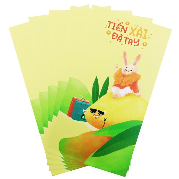 Bộ 5 Bao Lì Xì Tết Ất Tỵ SDstationery - Ngũ Quả Sum Vầy - Xoài