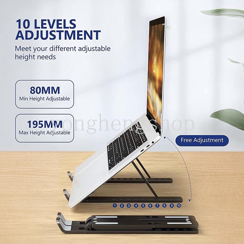 Giá Đỡ Laptop 10 Mức Độ Điều Chỉnh Được Chống Trượt Tiện Lợi