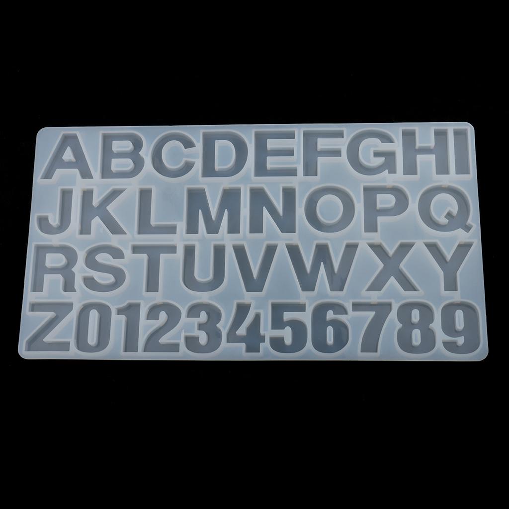 Alphabet Number Shape Silicone DIY Molds Tray for Resin Jewelry Making Craft