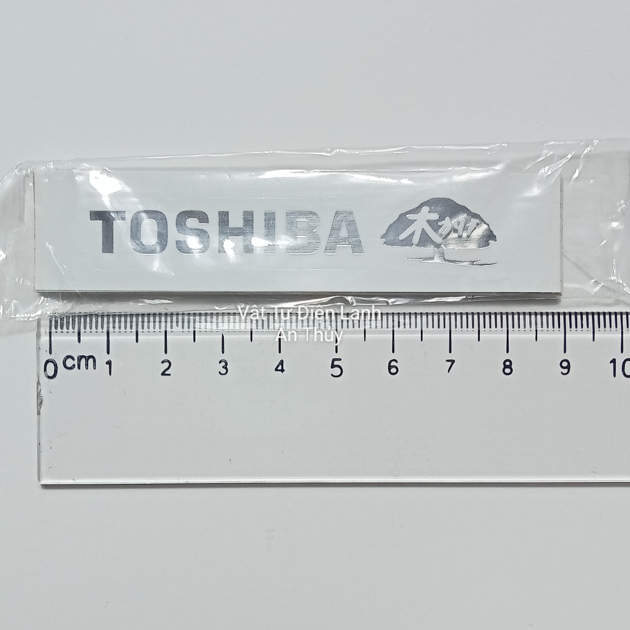Combo 10 tem cho TOSHIBA dán đầu lạnh chữ bạc - Tem dán mặt lạnh điều hòa - Tem dán mặt lạnh máy lạnh - Tem decan điều hòa