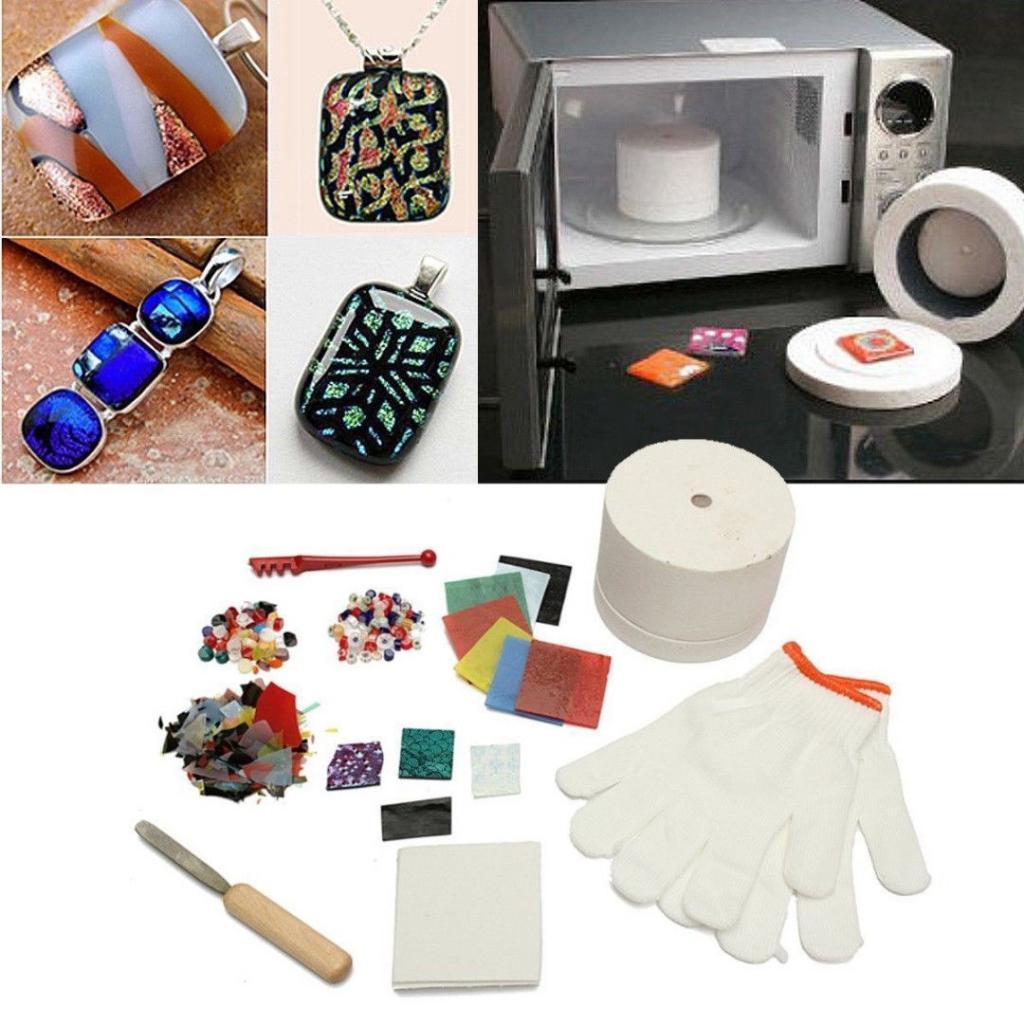 10pcs DIY Professional Microwave Kiln Kit Stained Glass Fusing Supplies Kit