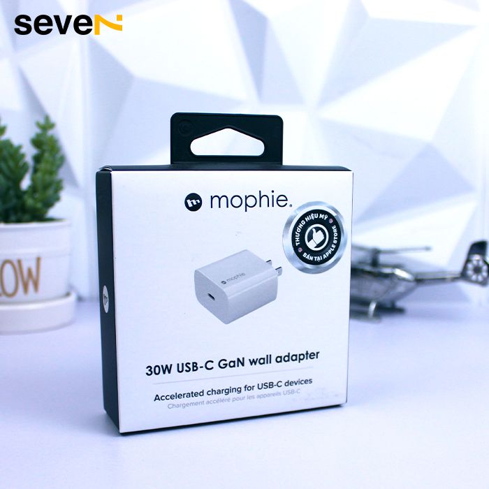 CỦ SẠC MOPHIE PD 30W USB-C GAN WHITE – 409908424 Hàng Chính Hãng 