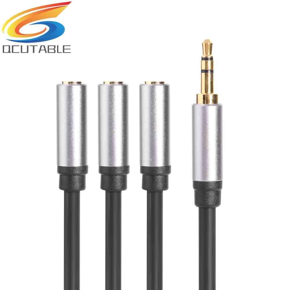 Cáp Chia Âm Thanh 3.5mm 3.5mm TRS Sang 3x 1 / 8 Jack CắM 1ft