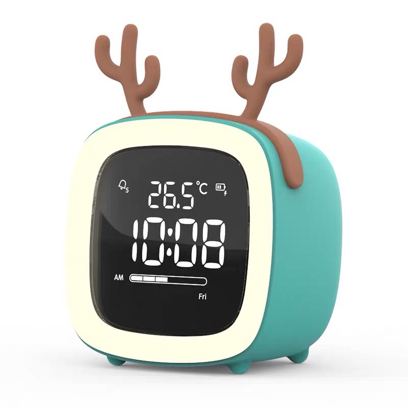 Đồng hồ báo thức có đèn ngủ cảm biến âm thanh dễ thương - PetTV