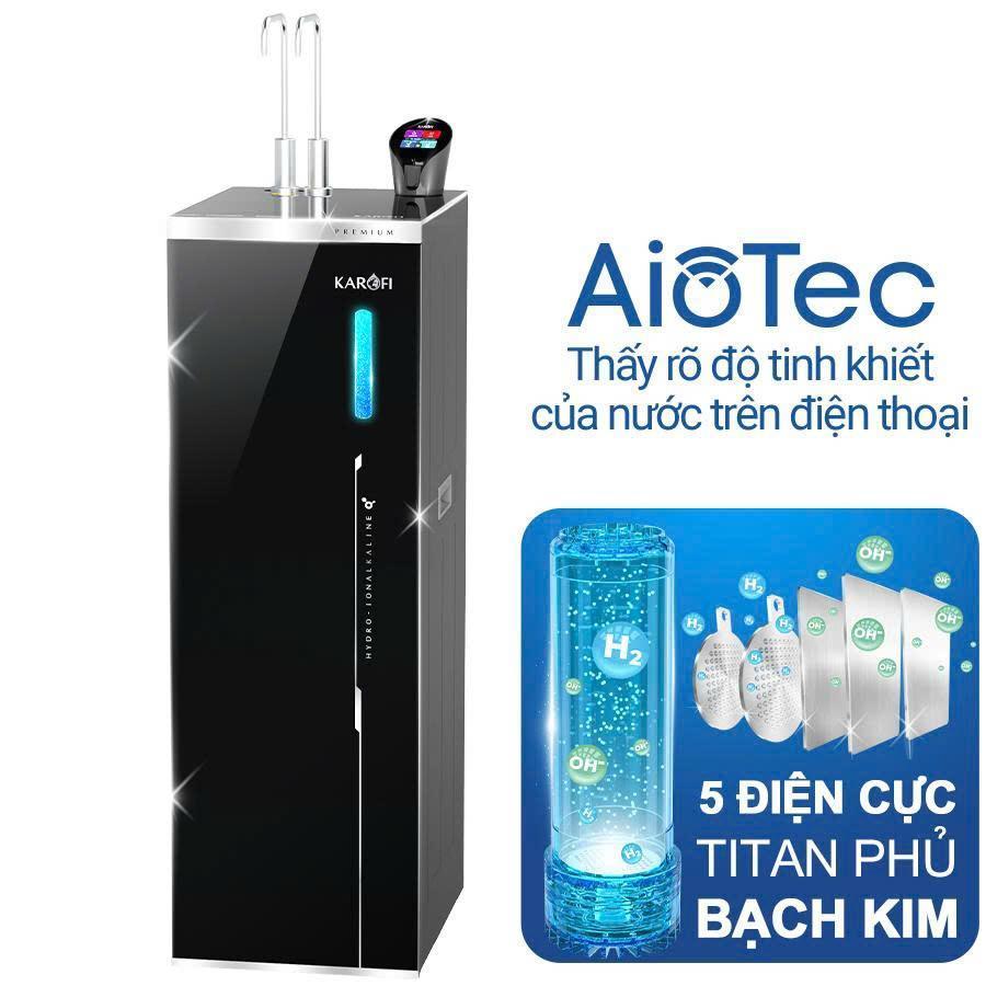 Máy lọc nước nóng lạnh Hydro-ion kiềm Karofi KAE-S86 PRO, 5 tấm điện cực, 6 chế độ nước