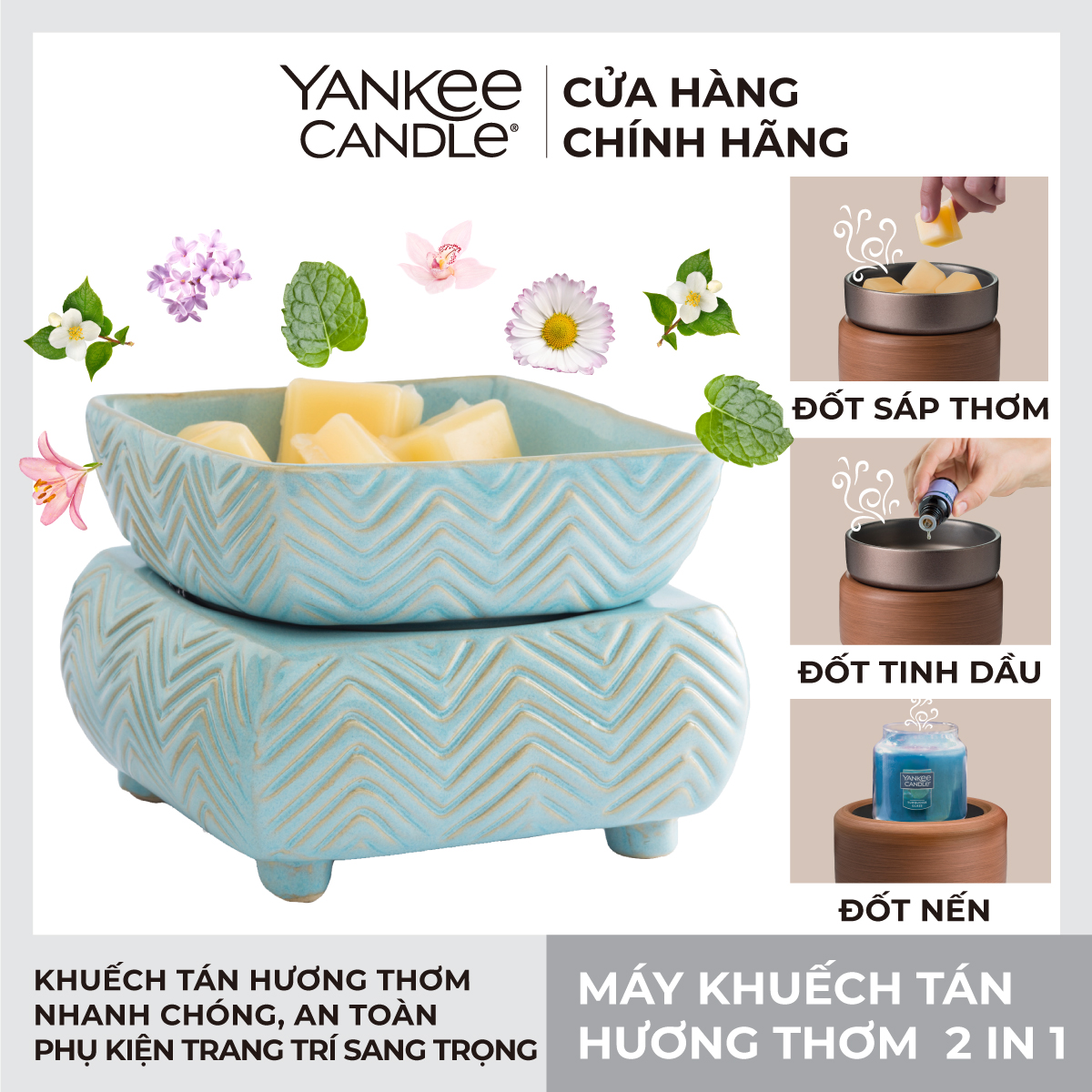 Máy khuếch tán hương thơm 2 trong 1 Yankee Candle - Chevron