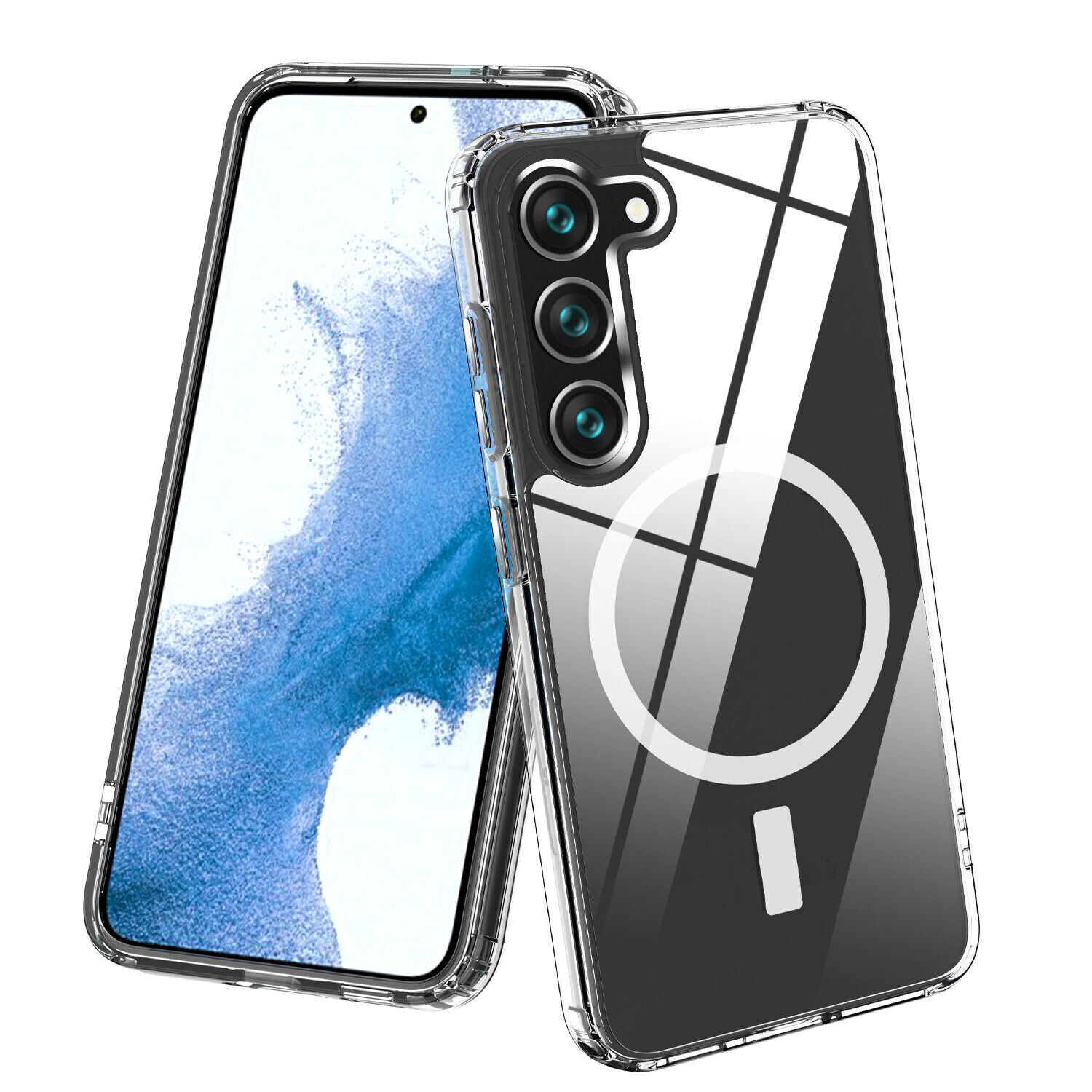 Ốp Lưng Trong Suốt Viền Màu Cho Samsung Galaxy S23 Plus S23 Hiệu Likgus Simple But Unique Chống Sốc, Chống Chịu Mọi Va Đập - Hàng Nhập Khẩu - Tím