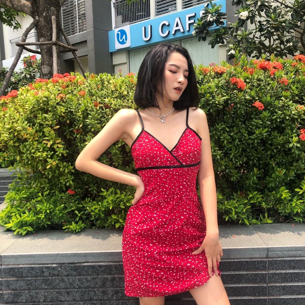Đầm hoa ngắn