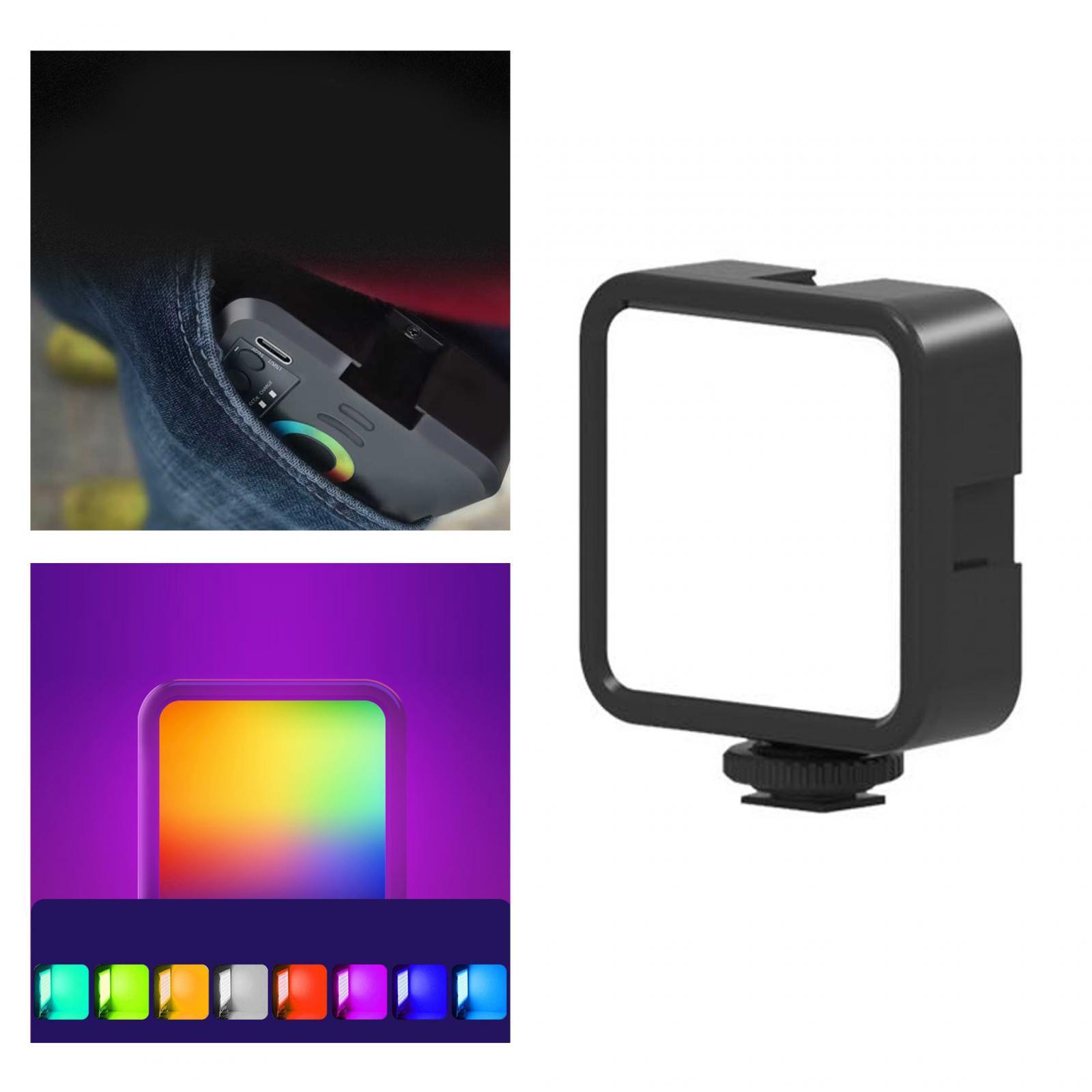 LED Video Lamp Adjustable Light Modes Camera Light Rechargeable for Microphone Micro Vlog Professional Cameras