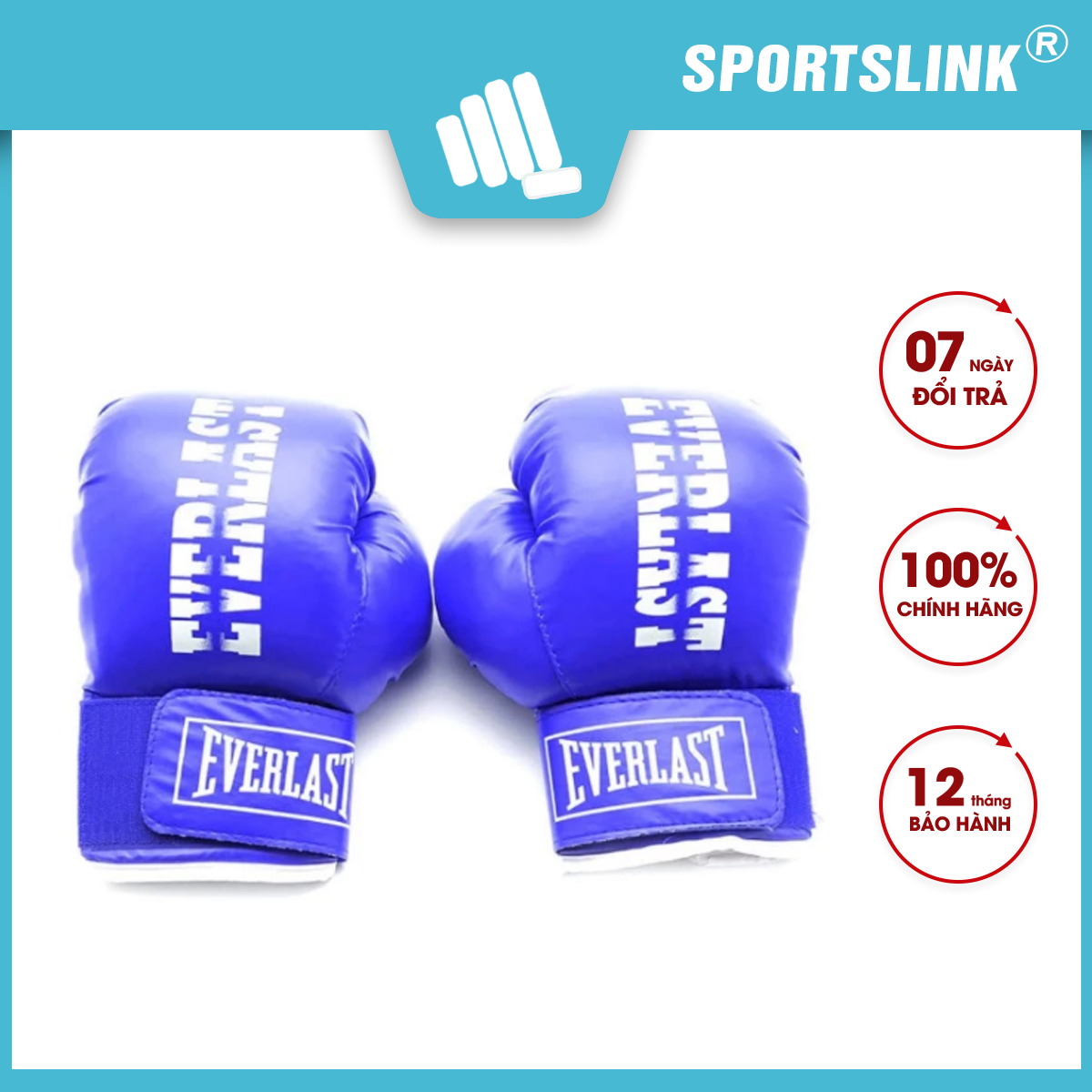 Găng tay đấm bốc Everlast da PU độ bền cao Sportslink